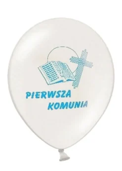 Balony I KOMUNIA białe balony komunijne (50szt.)