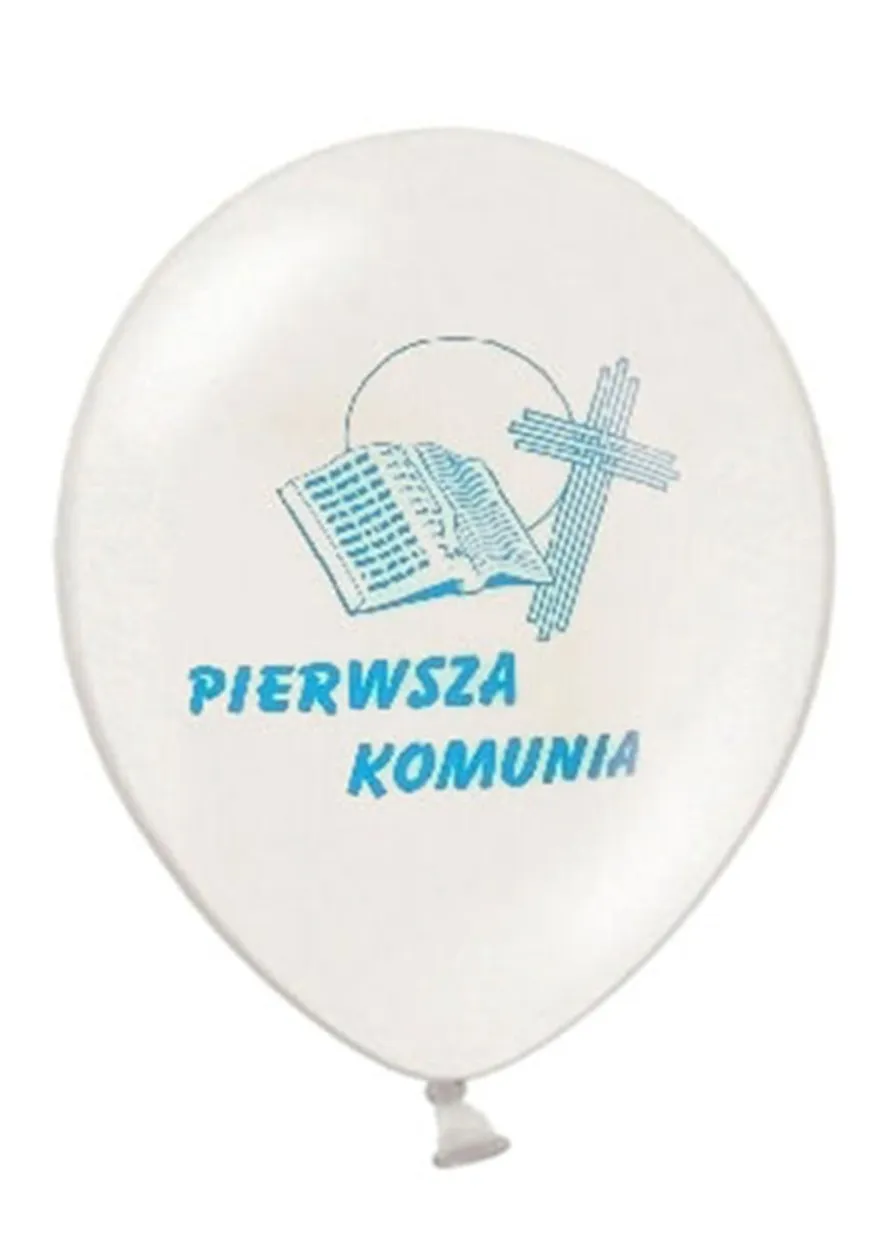 Balony I KOMUNIA białe balony komunijne (50szt.)