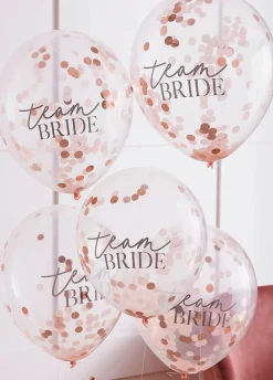 Balony konfetti BRIDE TEAM (5szt.)