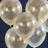 Balony konfetti WŁOSY ANIELSKIE złote (5szt.)