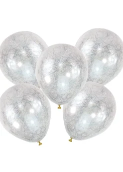 Balony konfetti WŁOSY ANIELSKIE srebrne (5szt.)