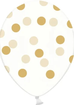 Balony KROPKI złote 30cm (50szt.)
