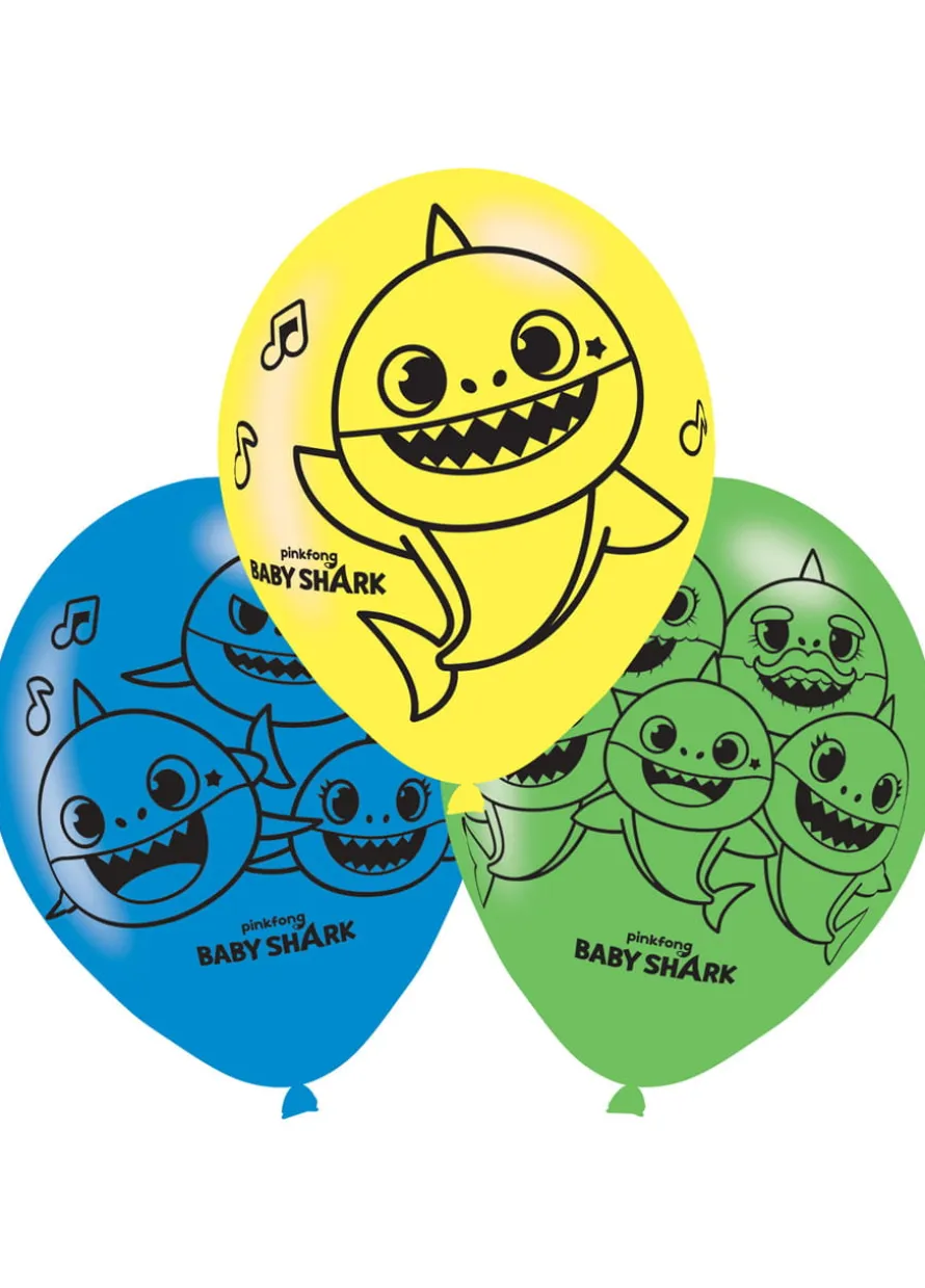 Balony lateksowe BABY SHARK (6szt.)