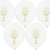 Balony lateksowe IHS białe balony na komunię (50szt.)