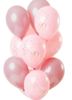 Balony 40 lat ELEGANT BLUSH (12szt.)