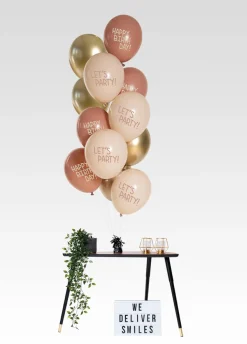 Balony LET'S PARTY Golden Blossom (12szt)