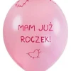 Balony MAM JUŻ ROCZEK różowe 30cm (6szt.)