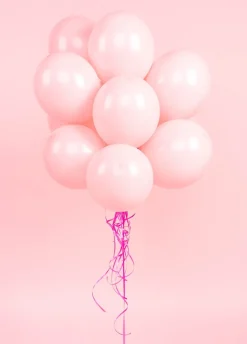 Balony METALIC jasnoróżowe 30cm (10szt.)