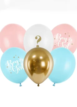 Balony na baby shower BOY OR GIRL (6szt.)