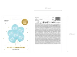 Balony na baby shower MOM TO BE niebieskie (6szt.)