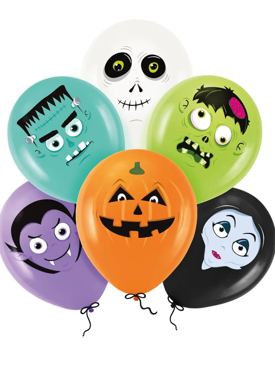 Balony na Halloween MONSTERS lateksowe 6szt.