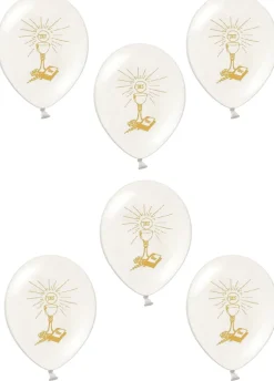 Balony NA KOMUNIĘ białe (6szt.)