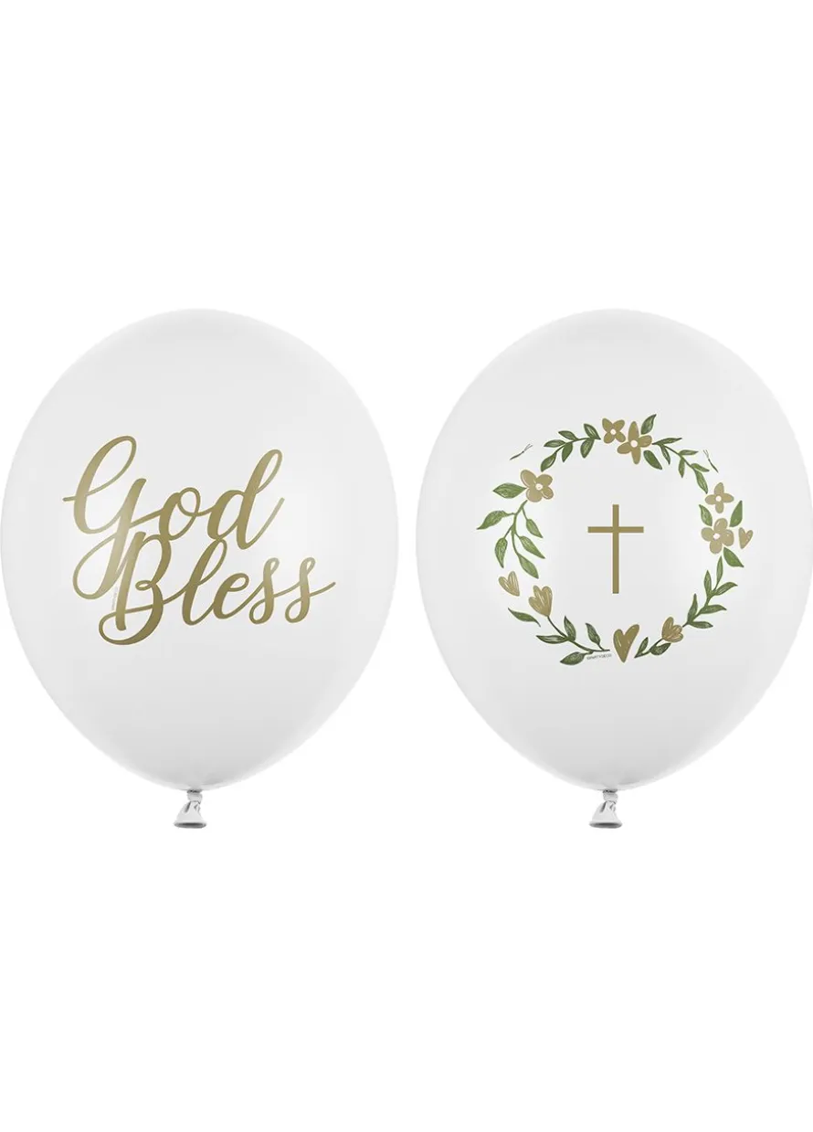 Balony na komunię GOD BLESS 30cm (50szt.)
