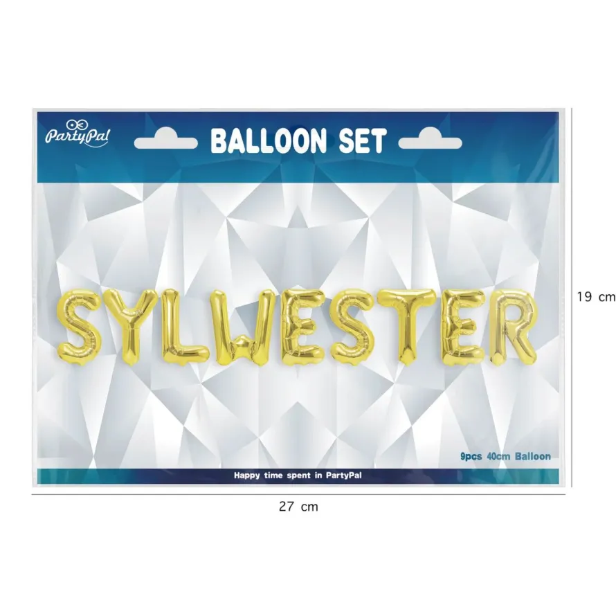 Balony napis SYLWESTER złote