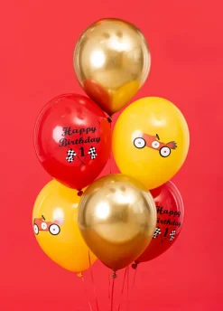 Balony na roczek chłopca SAMOCHÓD (6szt.)