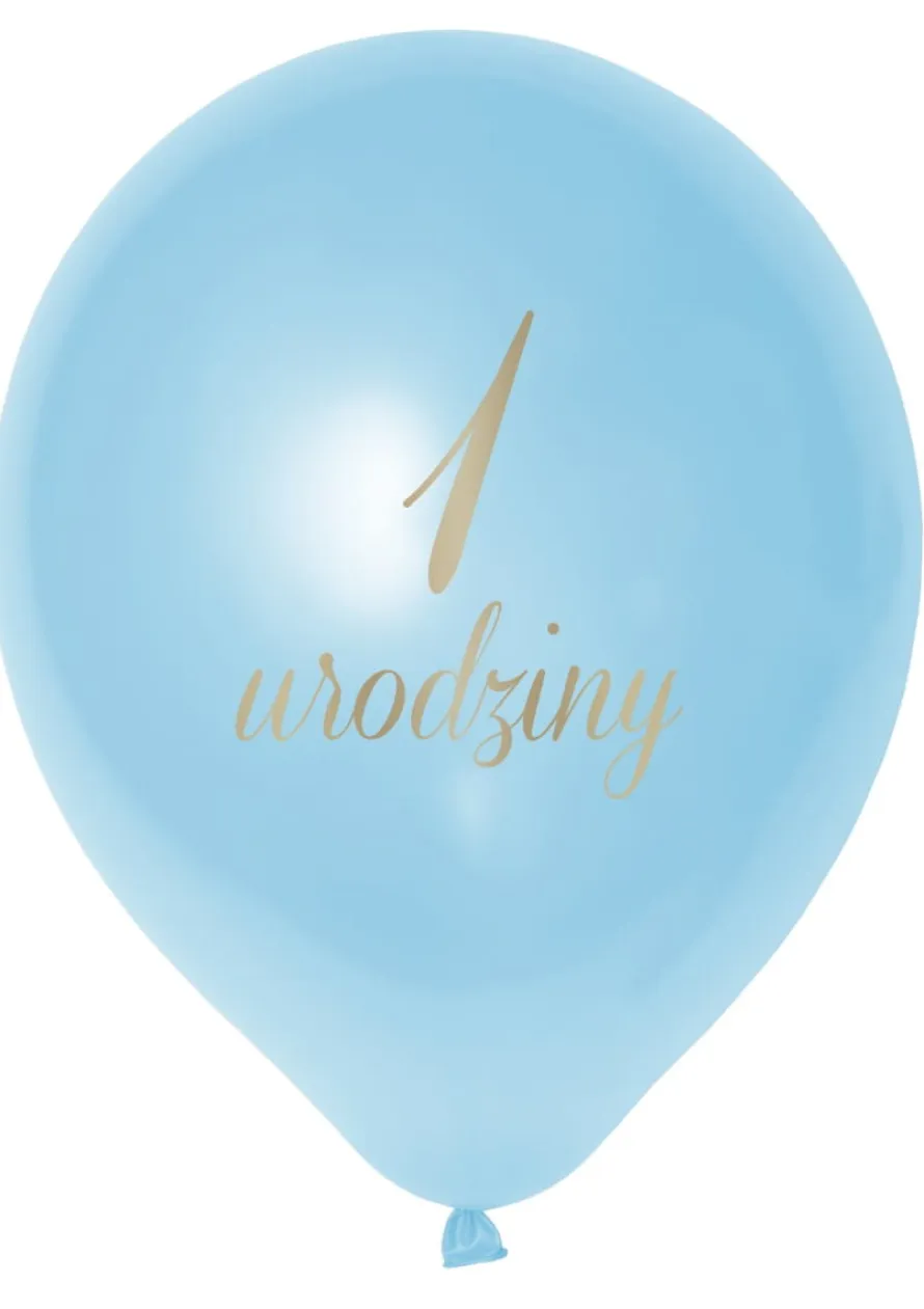 Balony na roczek dla chłopca NIEBIESKIE (5szt.)