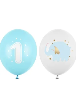 Balony na roczek dla chłopca SŁONIK (50szt.)