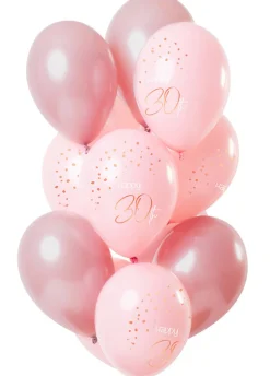 Balony na 30 URODZINY Elegant Blush (12szt.)