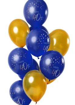 Balony na 40 urodziny ELEGANT BLUE (12szt.)