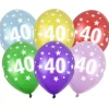 Balony na 40 URODZINY metaliczne mix 30cm (6szt.)