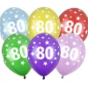 Balony na 80 URODZINY metaliczne mix (50szt.)