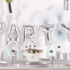 Balony PARTY napis srebrny