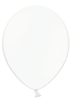 Balony pastelowe BIAŁE 23cm (50szt.)