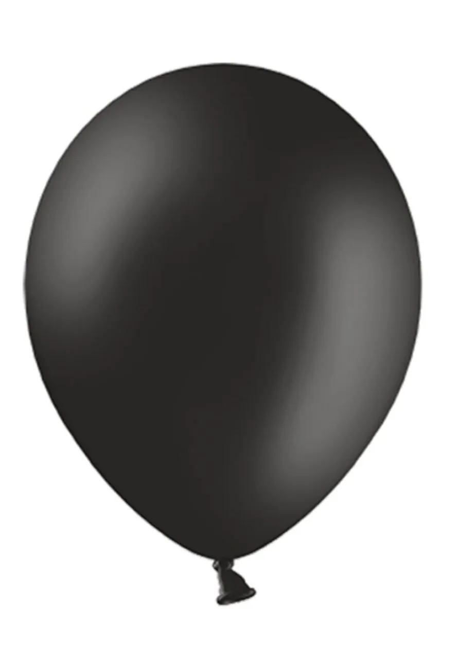 Balony pastelowe CZARNE 23cm (100szt.)