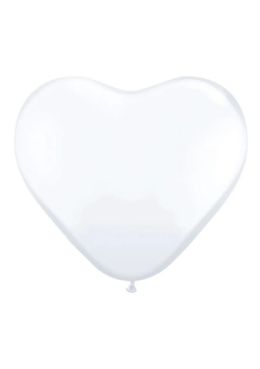 Balony SERCA białe 25cm (100szt.)