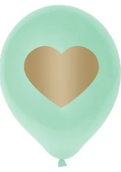 Balony SERCE jasnozielone (5szt.)