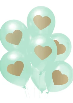 Balony SERCE jasnozielone (5szt.)