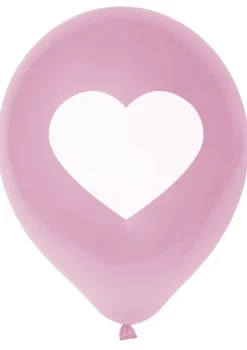 Balony SERCE różowe (5szt.)