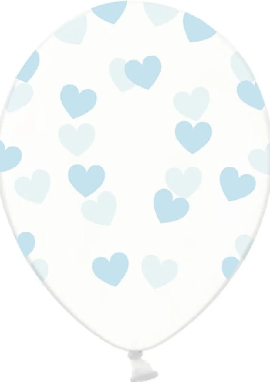Balony SERDUSZKA niebieskie 30cm (6szt.)