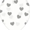 Balony SERDUSZKA srebrne 30cm (6szt.)