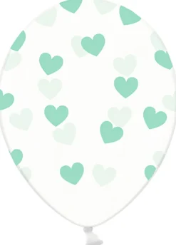 Balony SERDUSZKA turkusowe 30cm (6szt.)