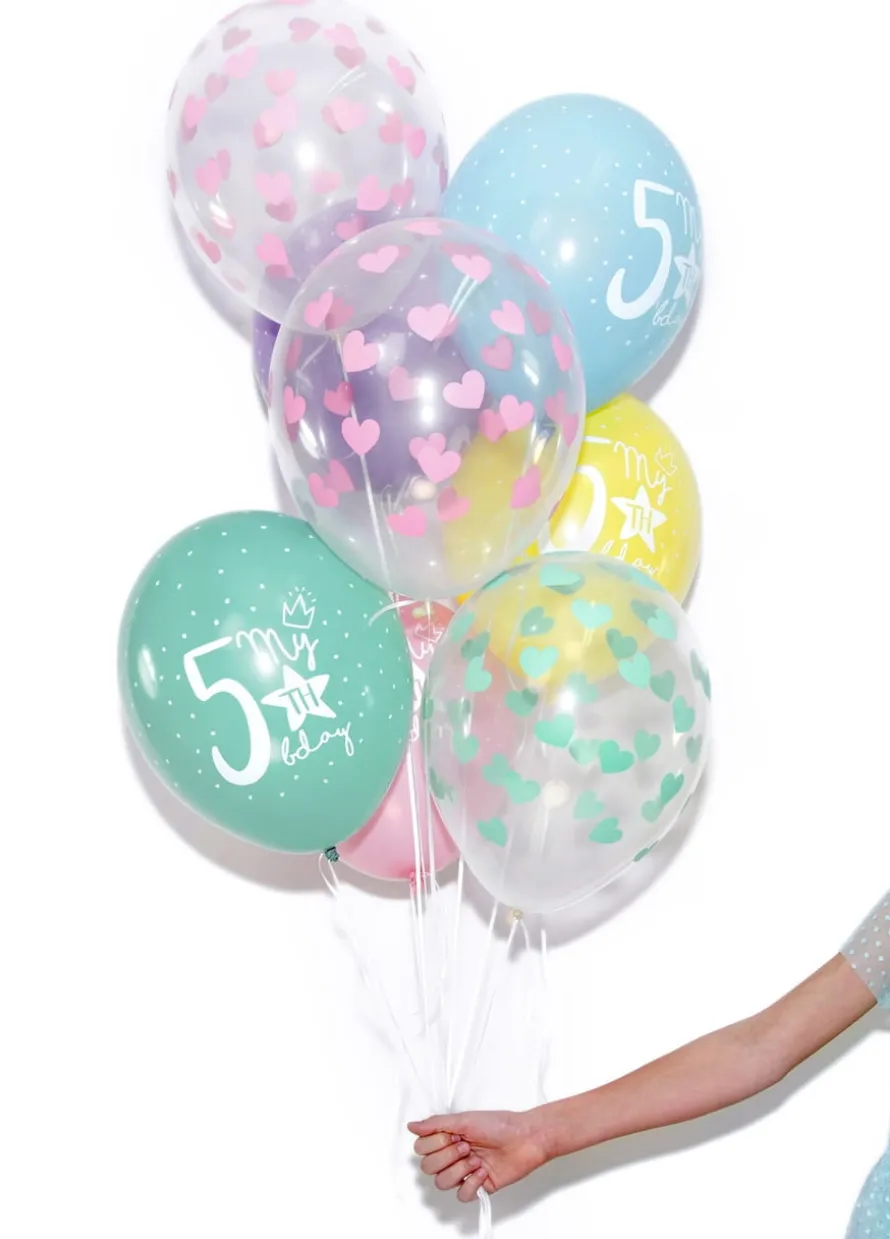 Balony SERDUSZKA turkusowe 30cm (6szt.)