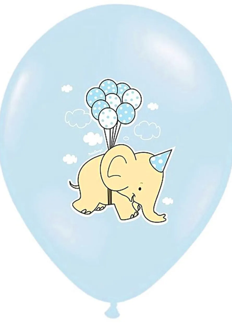 Balony SŁONIK niebieskie 30cm (6szt.)