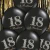 Balony 18-STKA czarne 30cm (6szt.)