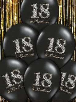 Balony 18-STKA czarne 30cm (6szt.)