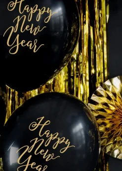 Balony sylwestrowe HAPPY NEW YEAR 30cm (6szt.)