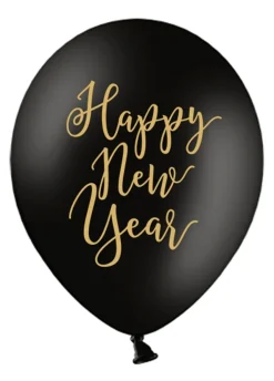 Balony sylwestrowe HAPPY NEW YEAR 30cm (6szt.)