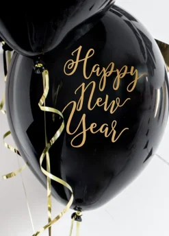 Balony sylwestrowe HAPPY NEW YEAR 30cm (6szt.)