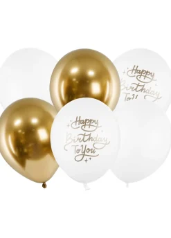 Balony urodzinowe HAPPY BIRTHDAY TO YOU mix (6szt.)