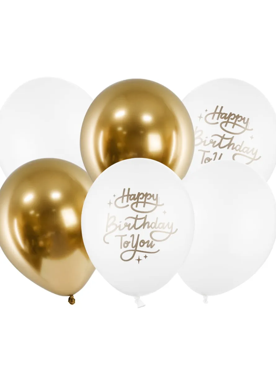 Balony urodzinowe HAPPY BIRTHDAY TO YOU mix (6szt.)