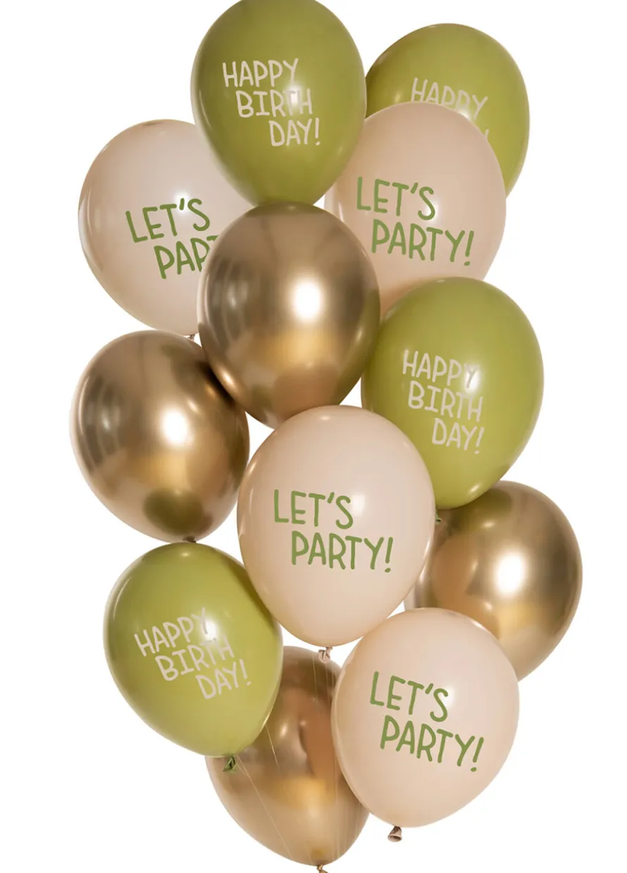 Balony urodzinowe LET'S PARTY (12szt)