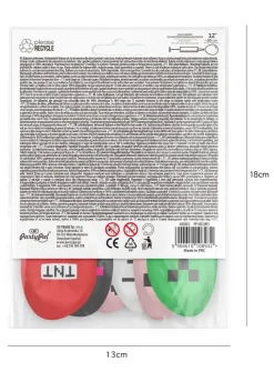 Balony urodzinowe TNT piksele (10szt.)