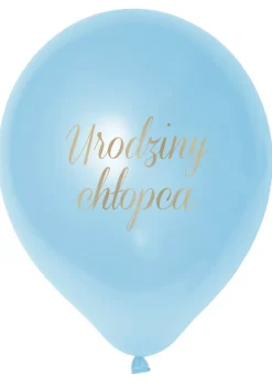 Balony URODZINY CHŁOPCA niebieskie (5szt.)