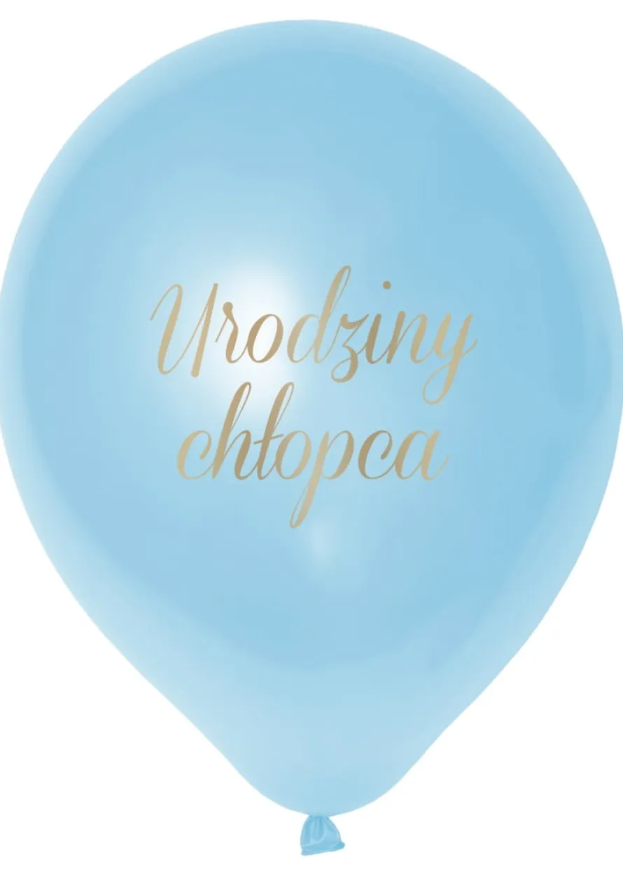 Balony URODZINY CHŁOPCA niebieskie (5szt.)