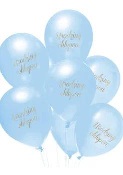 Balony URODZINY CHŁOPCA niebieskie (5szt.)