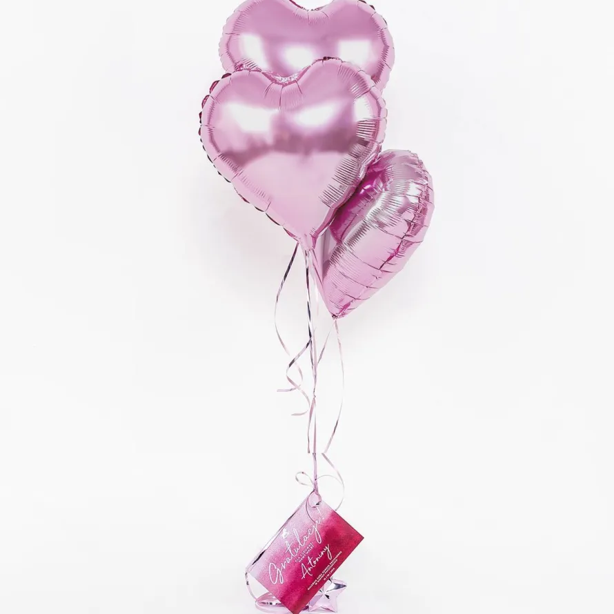 Balony w pudełku + kartka GRATULACJE NA NARODZINY DZIECKA